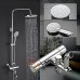 Thermostatic Shower Bathroom Copper Material Multifunction Boost Water Large Area Shower Set - B077YDYWFM